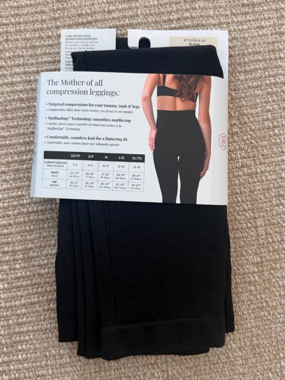 Belly Bandit Mother Tucker Compression Leggings Black NWT